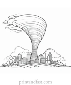 creative tornado coloring page