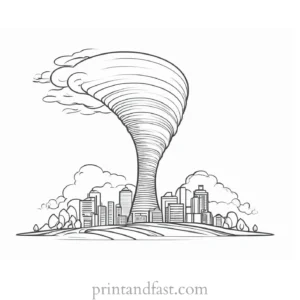 creative tornado coloring page