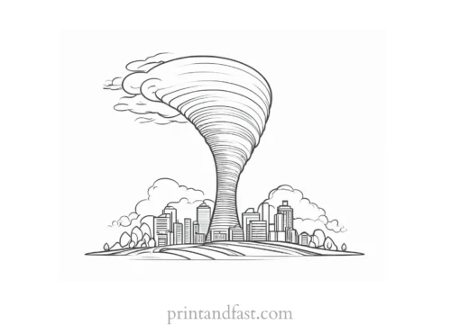 creative tornado coloring page