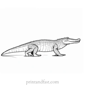 crocodile coloring page for kids