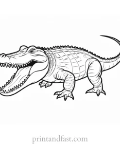 crocodile coloring page fun