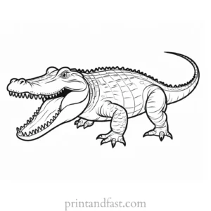 crocodile coloring page fun