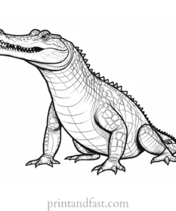 crocodile coloring page intricate