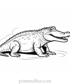 crocodile coloring page online