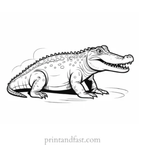 crocodile coloring page online