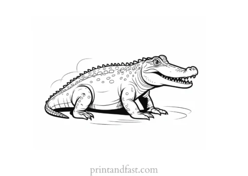 crocodile coloring page online