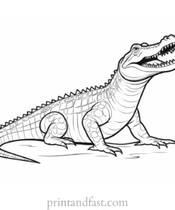 crocodile coloring page printable