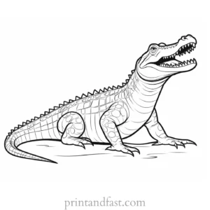 crocodile coloring page printable