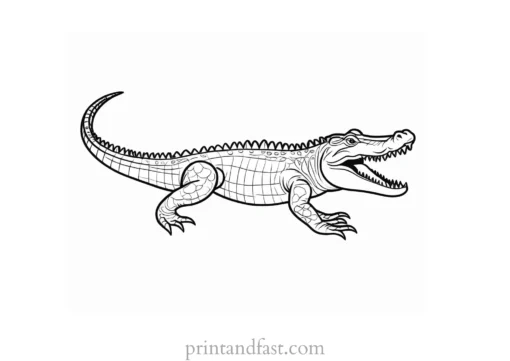 crocodile coloring page realistic