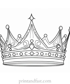 crown coloring page beautiful