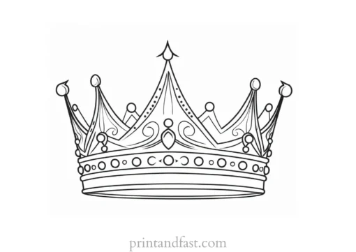 crown coloring page beautiful