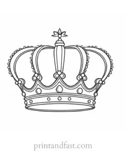 crown coloring page creative