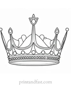 crown coloring page cute