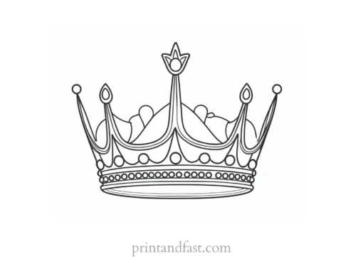 crown coloring page cute