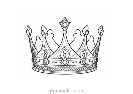 crown coloring page detailed