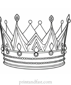 crown coloring page easy