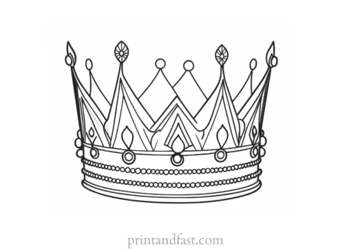 crown coloring page easy