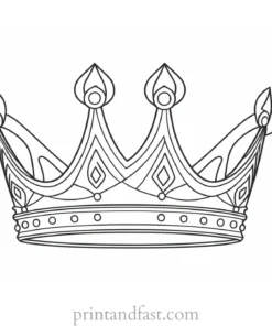 crown coloring page for kids