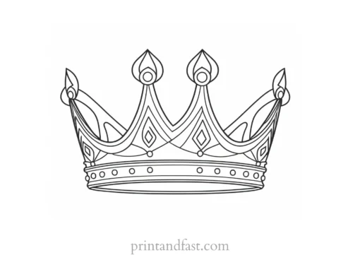 crown coloring page for kids