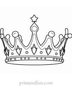 crown coloring page free