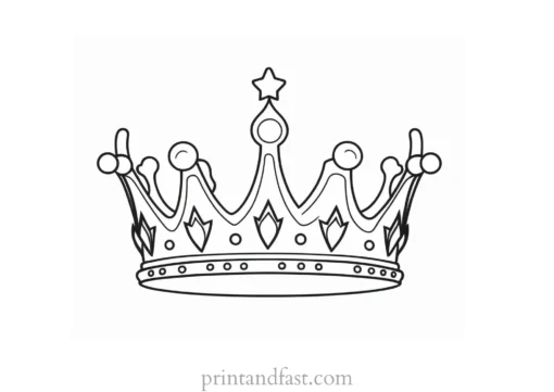 crown coloring page free