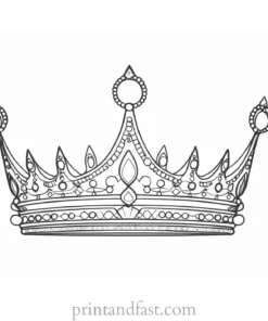 crown coloring page gem