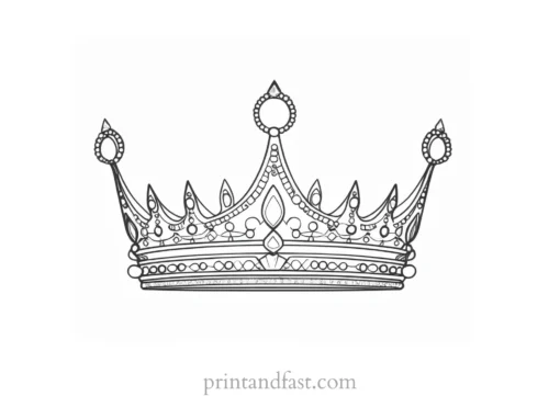 crown coloring page gem