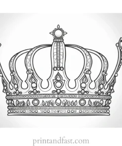 crown coloring page intricate