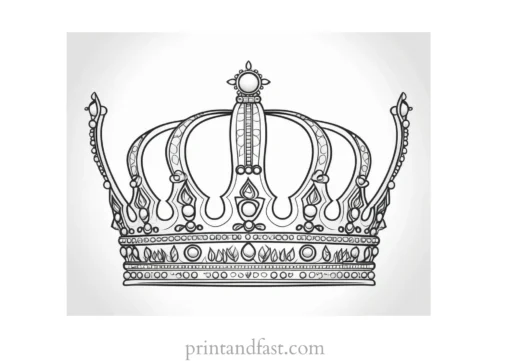 crown coloring page intricate