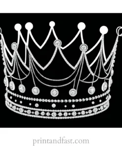 crown coloring page jewel