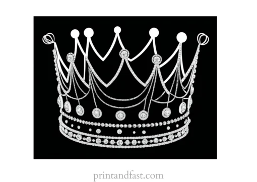 crown coloring page jewel