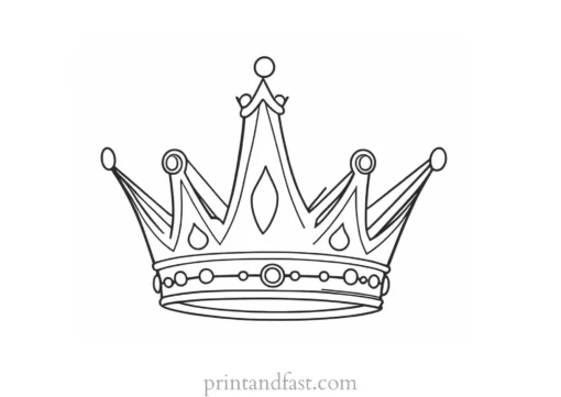 crown coloring page majestic