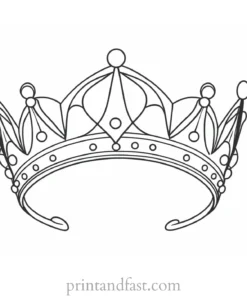 crown coloring page princess