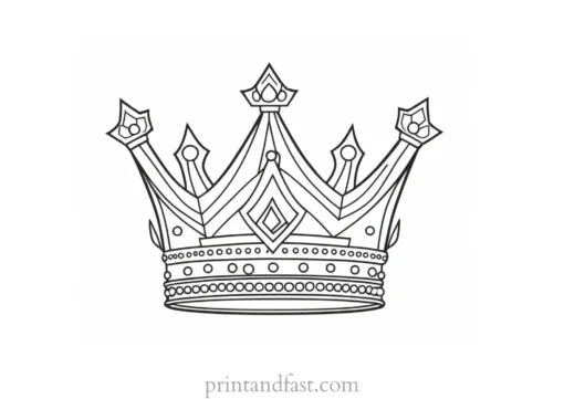 crown coloring page printable