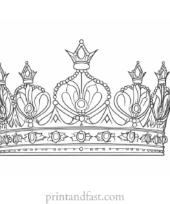 crown coloring page regal