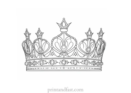 crown coloring page regal