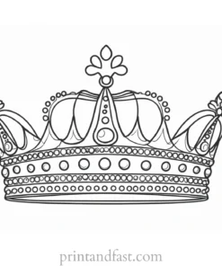 crown coloring page shiny