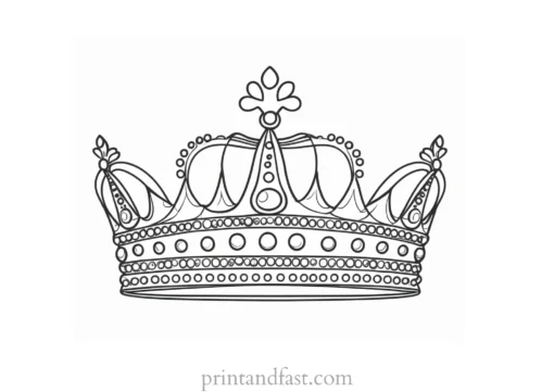 crown coloring page shiny