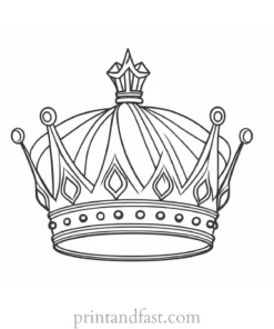 crown coloring page simple