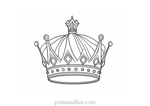 crown coloring page simple