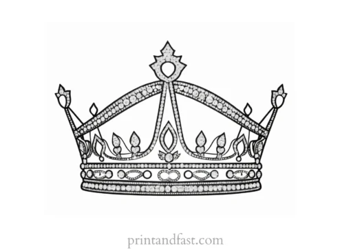 crown coloring page sparkly