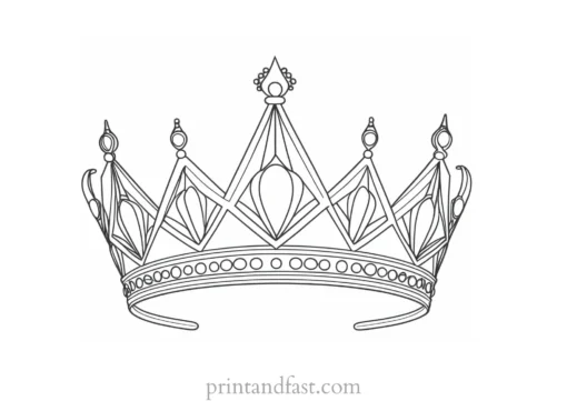 crown coloring page tiara