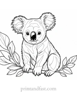 custom Koala Coloring Page