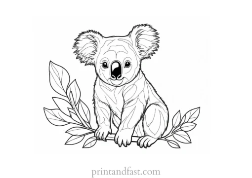 custom Koala Coloring Page