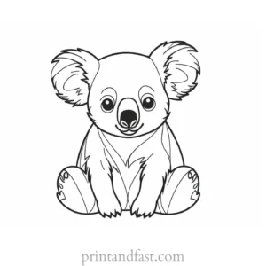 cute Koala Coloring Page