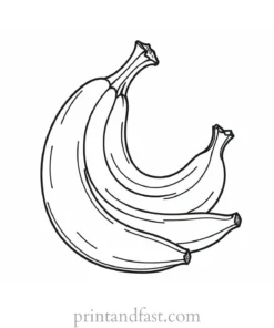 cute banana coloring page