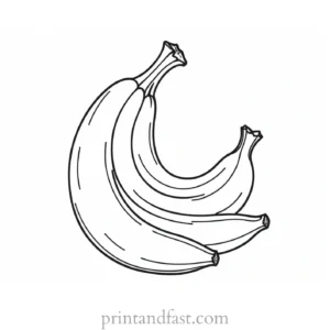 cute banana coloring page