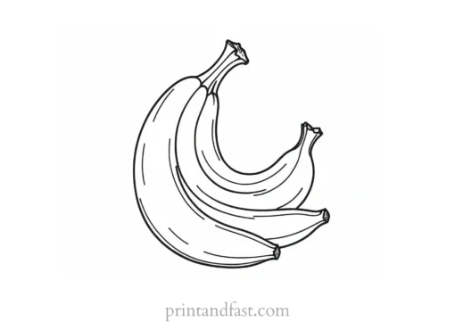 cute banana coloring page