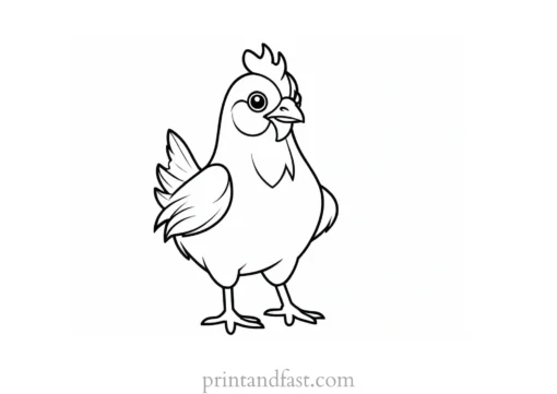 cute chicken coloring page