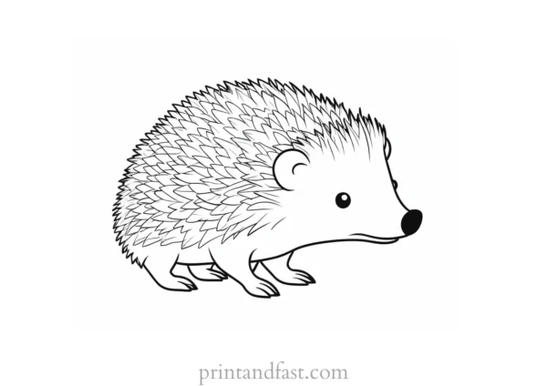 cute hedgehog coloring page